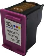 Huismerk HP 302XL cartridge kleur met inktniveau, Verzenden, Nieuw, Huismerk