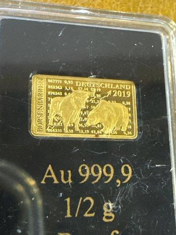 Wereld. Gold bar Börsenbarren, 0,5g (.999) (Zonder beschikbaar voor biedingen