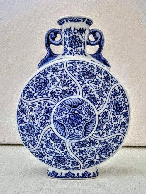 Vaas - Luxueuze Chinoiserie - Blauw / Wit - No Reserve -, Antiek en Kunst, Curiosa en Brocante