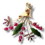 Broche - 18 karaat Geel goud, Prachtige vintage 18K goud en, Sieraden, Tassen en Uiterlijk, Antieke sieraden