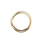 Tricolor gouden trinity ring, Gebruikt, Overige kleuren, 19 tot 20, Ophalen of Verzenden