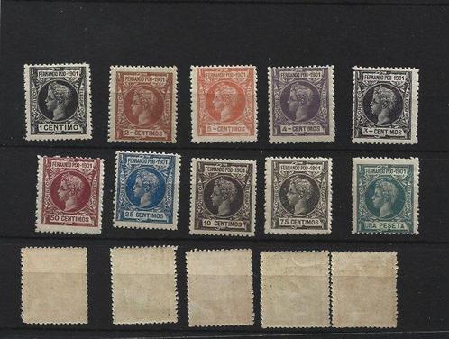 Fernando Poo 1901 - Alfonso XIII. Complete serie. Zeldzaam, Postzegels en Munten, Postzegels | Europa | Spanje
