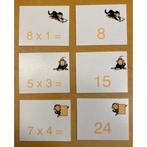 Tafels leren met aapjes (zie omschrijving), Verzenden, Nieuw