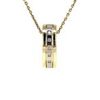 Gouden hanger met diamant 14 krt, Sieraden, Tassen en Uiterlijk, Kettinghangers, Goud, Wit, Zo goed als nieuw, Verzenden