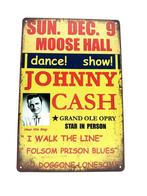 Metalen Wandbord - Johnny Cash - Dance! Show!, Huis en Inrichting, Ophalen of Verzenden, Nieuw