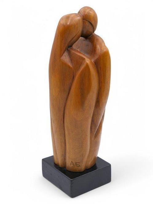 Beeldje - Il Bacio, Opera Unica Intagliata a Mano e, Antiek en Kunst, Curiosa en Brocante