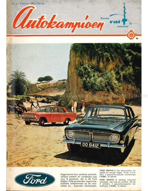 1963 AUTOKAMPIOEN MAGAZINE 06 NEDERLANDS, Boeken, Auto's | Folders en Tijdschriften