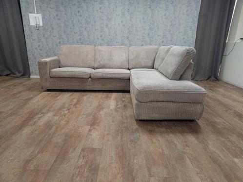 Zeer Mooi Beige RIBSTOF Hoekbank, Huis en Inrichting, Banken | Bankstellen, Nieuw, Ophalen of Verzenden