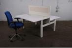 Duo werkplek | VEPA | Wit blad | Wit frame | Met akoestische, Verzenden, Gebruikt