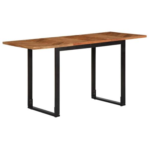 vidaXL Eettafel 140x70x75 cm massief acaciahout, Huis en Inrichting, Tafels | Eettafels, Nieuw, Verzenden