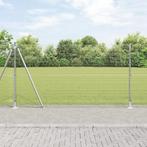 vidaXL Gegalvaniseerd Draadhek met 7 Flenspalen 1.2x10 m, Verzenden, Nieuw, IJzer