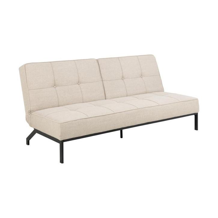 *WOONWINKEL* Beige Slaapbank Met Knopen, Huis en Inrichting, Banken | Bankstellen, Nieuw, Verzenden