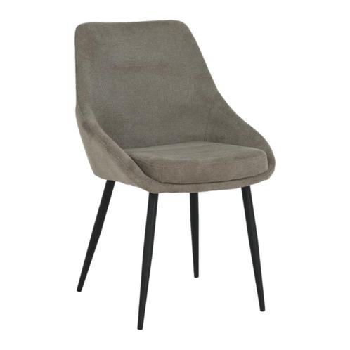 Eetkamerstoel Jennifer | Taupe | Geweven stof, Huis en Inrichting, Stoelen, Nieuw, Ophalen