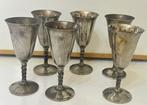Wijnglas - 6 antieke verzilverde bekers. - VALERO. Zilveren, Antiek en Kunst