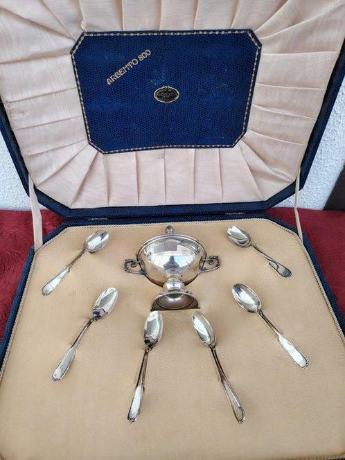 Koffielepel (7) - .800 zilver - Klein lepels en suikerpot, Antiek en Kunst, Antiek | Goud en Zilver