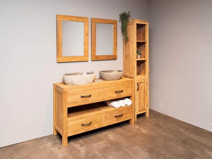 Badkamermeubel set | Teakhout | Direct leverbaar!, Huis en Inrichting, Badkamer | Badkamermeubels, 25 tot 50 cm, Nieuw, Wastafelkast