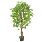 vidaXL Kunstplant met pot esdoorn 120 cm groen, Verzenden, Nieuw