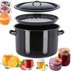 Enger Impex Grote Emaille Kookpan met Vergietinleg – 32 cm –, Ophalen of Verzenden, Nieuw