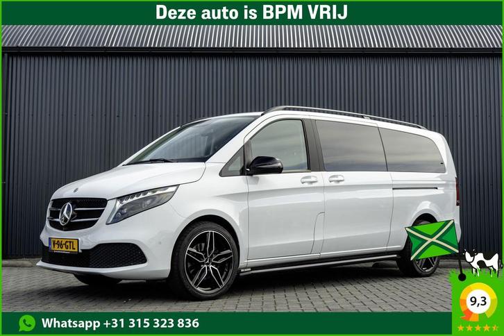 Mercedes-Benz V-Klasse V300 | 4Matic | XL | 5-Zits | MBux |, Auto's, Bestelauto's, Lease, Automaat, Wit, Mercedes-Benz, Zwart