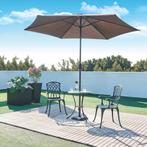 Bistroset Vena tuinset 3-delig donkergrijs met groene patina, Tuin en Terras, Verzenden, Nieuw