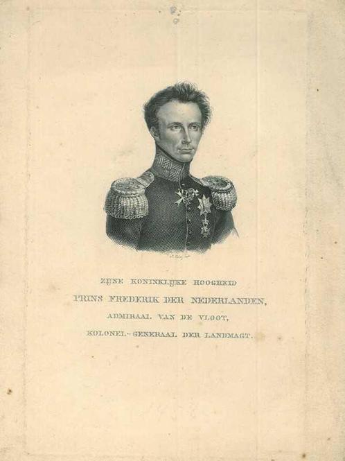 Portrait of Frederick of the Netherlands, Prince (...), Antiek en Kunst, Kunst | Etsen en Gravures