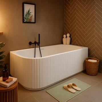Ligbad Havana 170 x 80 x 58 cm Half Vrijstaand Links wit beschikbaar voor biedingen
