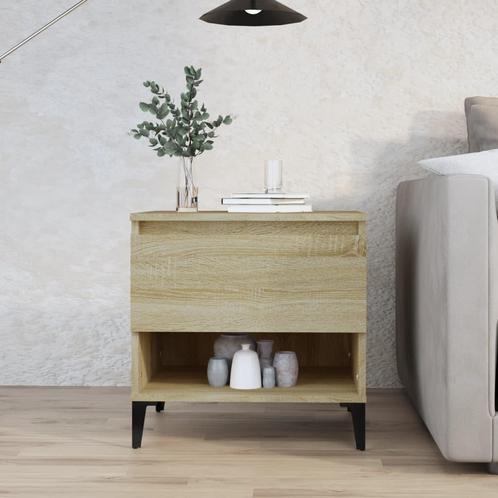 vidaXL Bijzettafel 50x46x50 cm bewerkt hout sonoma, Huis en Inrichting, Tafels | Bijzettafels, Nieuw, Verzenden