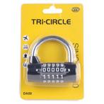 Tri-Circle 5-cijferig hangslot - robuust en compact - chr..., Ophalen of Verzenden, Nieuw