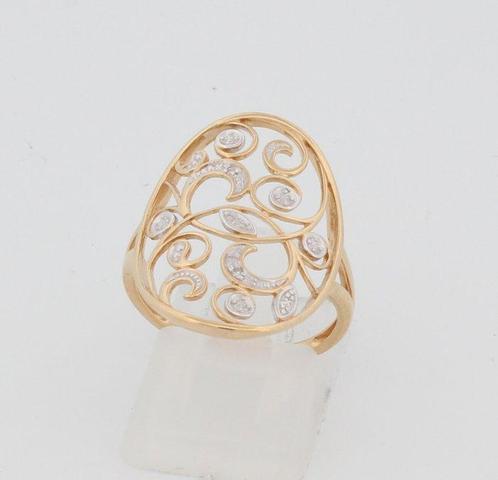 Zonder Minimumprijs - Ring - 9 kt. Geel goud Diamant, Sieraden, Tassen en Uiterlijk, Ringen