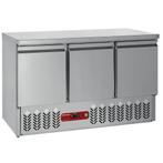 Compacte koeltafel 3 deuren GN 1/1, 380 Lit, Verzenden, Nieuw in verpakking, Koelen en Vriezen