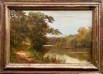 James Isiah Lewis (1861-1934) - Autumn Scene With Lone, Antiek en Kunst, Kunst | Schilderijen | Klassiek