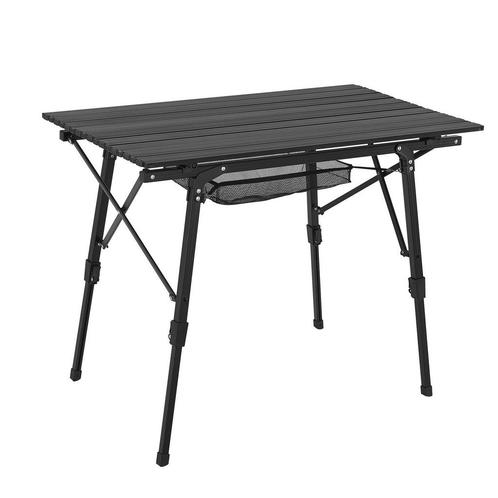 Opvouwbare Campingtafel Picco - Zwart - 90 x 52 x 68 cm, Caravans en Kamperen, Kampeermeubelen, Nieuw, Verzenden