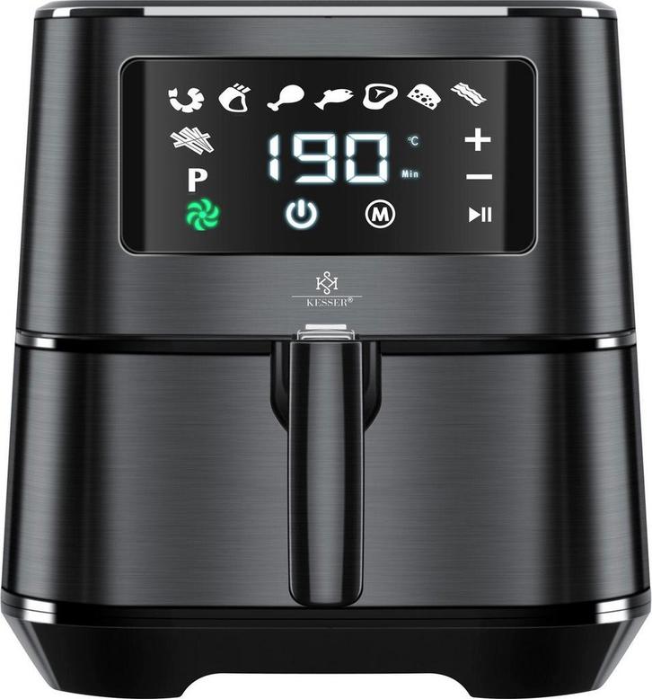 Airfryer XXL - heteluchtfriteuse - 5.5L - 1700W - Zwart, Witgoed en Apparatuur, Airfryers, Zo goed als nieuw, Verzenden