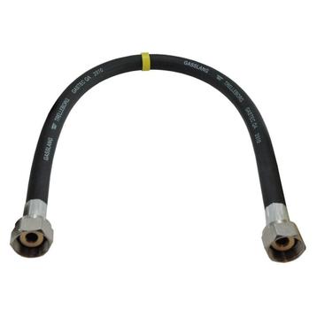 Gasslang compleet - Rubber - 80cm - Zwart beschikbaar voor biedingen