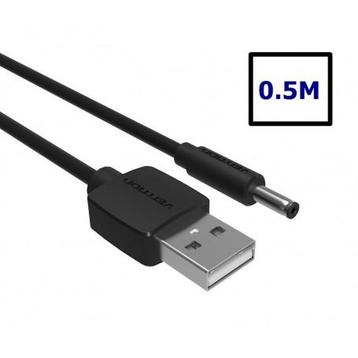 3.5mm DC naar USB 2.0 laadkabel Zwart 0.5 Meter beschikbaar voor biedingen