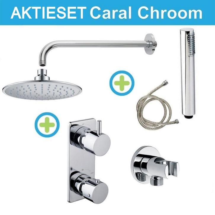 ACTIE Wiesbaden Inbouw Regendouche | Caral | Rechthoek, Doe-het-zelf en Verbouw, Sanitair, Kraan, Nieuw, Chroom, Ophalen of Verzenden