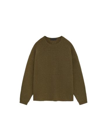 Fear of God Essentials Heavy Waffle Crewneck Military - beschikbaar voor biedingen