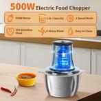 Hakmolen elektrisch - 1,8L - Met RVS Kom - 500W - Aigostar, Verzenden, Zo goed als nieuw