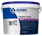 Sigma Facade Topcoat Satin - Wit - 1 liter, Wit, Nieuw, Ophalen of Verzenden, Verf