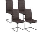4 Eetkamerstoelen / stoel - Vegas - Kunstleer - Bruin, Verzenden, Nieuw