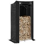 vidaXL Haardhoutrek met regenhoes 100x60x200 cm, Huis en Inrichting, Haarden, Verzenden, Nieuw