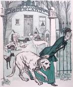 Nederlandse politici als hondjes op spotprent (lijst optie), Antiek en Kunst, Kunst | Litho's en Zeefdrukken, Verzenden