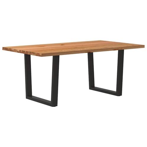 vidaXL Eettafel met natuurlijke rand 180x100x74 cm massief, Huis en Inrichting, Tafels | Eettafels, Nieuw, Verzenden