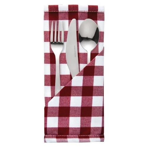 Gingham servet rood-wit | 10 stuks | 100% polyester |, Zakelijke goederen, Horeca | Keukenapparatuur, Nieuw in verpakking, Verzenden