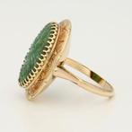 Ring - 14 karaat Geel goud - Jadeiet, Nieuw