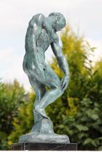 sculptuur, bronzen adam antiek groen gepatineerd - 30 cm -, Antiek en Kunst
