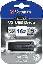 Verbatim | USB Stick | 16 GB | USB 3.0 | V3 | Store 'n' Go, Computers en Software, USB Sticks, Verzenden, Nieuw