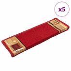 vidaXL Trapmatten zelfklevend 5 st 65x21x4 cm rood, Verzenden, Nieuw