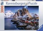 Ravensburger puzzel Hamnoy, Lofoten - legpuzzel - 3000, Hobby en Vrije tijd, Ophalen of Verzenden, Zo goed als nieuw