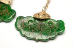 Jade - Zilver - Oorbellen - 925 - Chinese vleermuis